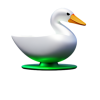 swan 3d rendering icon illustration png