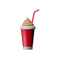 Milchshake 3d Rendern Symbol Illustration png