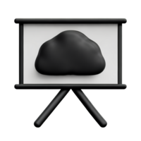 blackboard 3d rendering icon illustration png