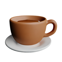 cappuccino 3d renderen icoon illustratie png