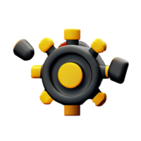 moteur 3d le rendu icône illustration png