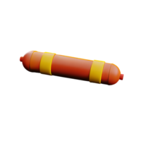 sausage 3d rendering icon illustration png