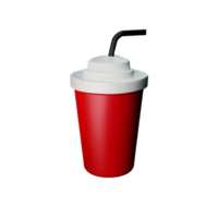 milkshake 3d Renderização ícone ilustração png