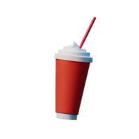 milkshake 3d tolkning ikon illustration png