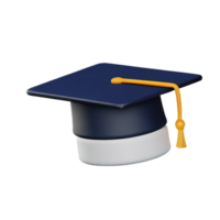 graduation hat 3d rendering icon illustration png