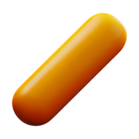 sausage 3d rendering icon illustration png