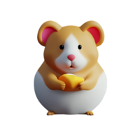 hamster 3d Renderização ícone ilustração png