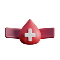 sangue donazione 3d interpretazione icona illustrazione png