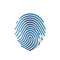 fingerprint 3d rendering icon illustration png