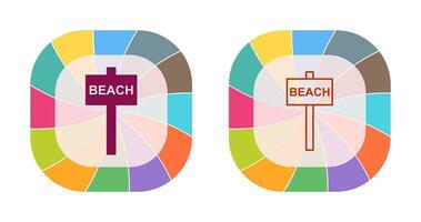 Beach Sign Vector Icon