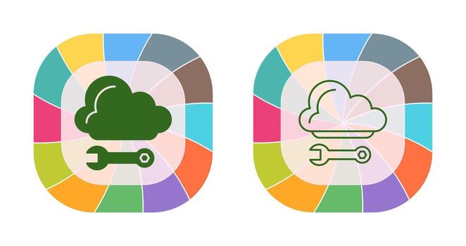 icono de vector de computación en la nube