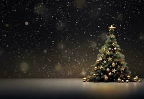 Ai generative Christmas background with negative space realistic image ultra hd high design very detailed photo