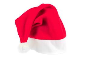 Navidad sombrero en blanco antecedentes foto