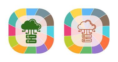 Cloud Database Vector Icon