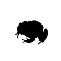 Frog Silhouette, can use for Logo Gram, Art Illustration, Pictogram, Website or Graphic Design Element. Vector Illustration