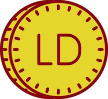 Libyan dinar Vector Icon Design