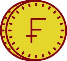 Swiss Franc Vector Icon Design