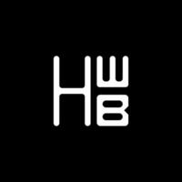hwb letra logo vector diseño, hwb sencillo y moderno logo. hwb lujoso alfabeto diseño