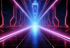 Neon illuminated futuristic backdrop realistic image, ultra hd, high design very detailed photo