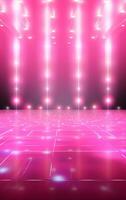 Ai generative backdrop With Illumination Of pink Spotlights For Flyers realistic image, ultra hd, high design photo