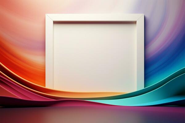 Colorful backdrop designed for presentations, offering ample space for customization AI Generated