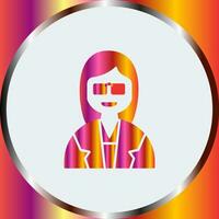 Unique Female Professor Vector Icon