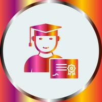 Unique Receiving Diploma Vector Icon