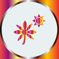 Flower in sunlight Vector Icon