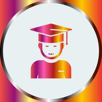 icono de vector de estudiante graduado