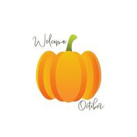 Welcome October poster vector