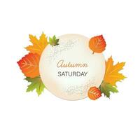 Autumn Saturday poster vector