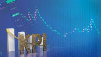 el kpi o llave actuación indicador para negocio concepto 3d representación foto
