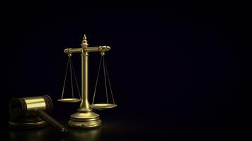 The Hammer and Libra for law and justice concept 3d rendering photo