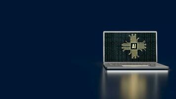 The ai or Artificial Intelligence image for technology  concept 3d rendering photo