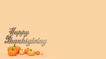 The pumpkin for Thanksgiving day concept 3d rendering photo