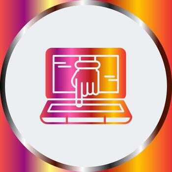 Computer Hacking Vector Icon