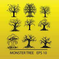 The Haunted Forest of Monster Trees vector