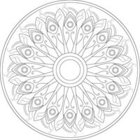 luxury Madala Design Coloring page vector