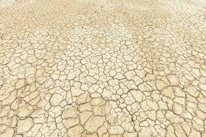Brown dry soil or cracked ground texture background. photo