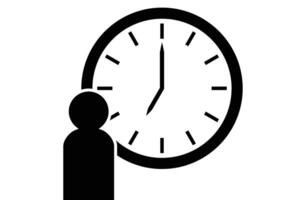Curfew time vector icon on white background