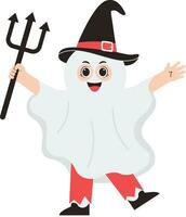 Halloween Ghost Child Illustration vector