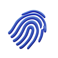 fingerprint 3d rendering icon illustration png