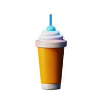 milkshake 3d rendering icon illustration png