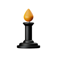 candlestick 3d rendering icon illustration png