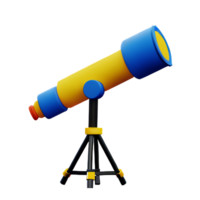 Teleskop 3d Rendern Symbol Illustration png