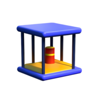 jail 3d rendering icon illustration png