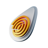 fingerprint 3d rendering icon illustration png