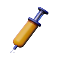 syringe 3d rendering icon illustration png