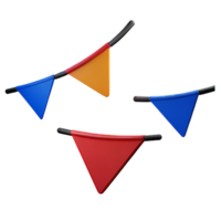 bunting 3d rendering icon illustration png