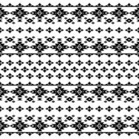 Geometric seamless tribal pattern traditional in black and white color. Ethnic style design for textile. vector